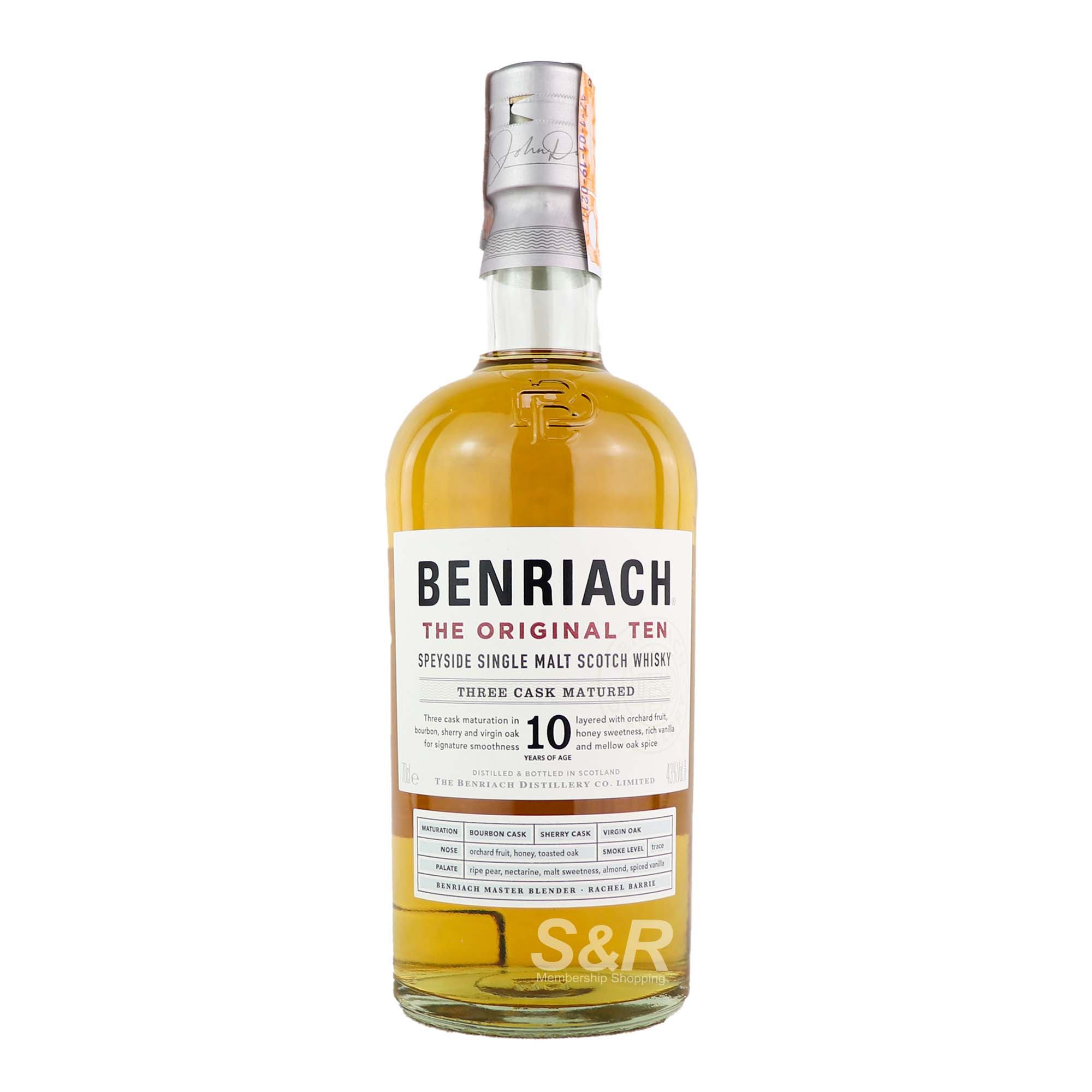 Benriach The Original Ten Speyside Single Malt Scotch Whisky 700mL